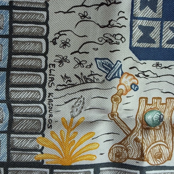 Hermes 90cm silk Scarf "Super Silk Quest" - Picture 9 of 9